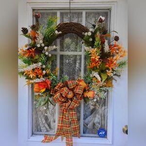 Handmade fall wreath